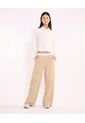 Pantalón Amplio Alotech Con Pretina  Para Mujer Beige Atmos de Atmos