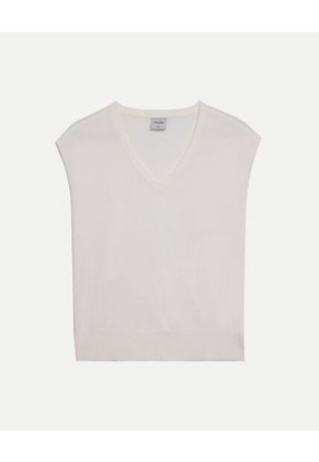 Camiseta Para Mujer Manga Sisa Cuello V Color Blanco Marca Atmos #31090332