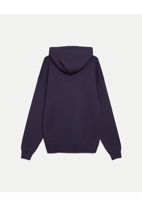 Buzo Tejido Con Capota Para Hombre Azul Atmos