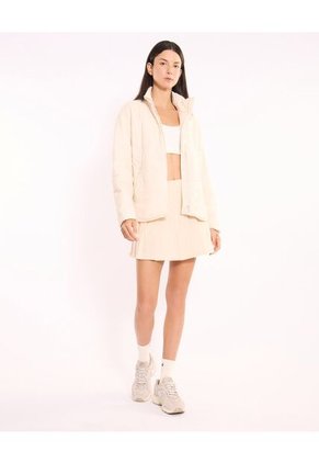 Chaqueta Acolchada Termoactiva Con Cuello Alto Para Mujer Deportiva Color Beige Marca Atmos
