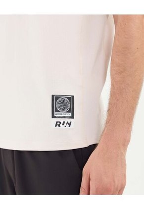 Camiseta Para Hombre Manga Corta Cuello Redondo Color Beige Marca Atmos #32090196