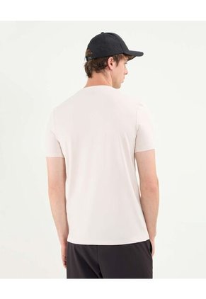 Camiseta Para Hombre Manga Corta Cuello Redondo Color Beige Marca Atmos #32090196