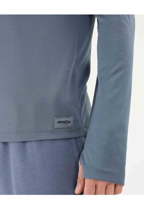 Camiseta Para Hombre Manga Larga Cuello Redondo Color Azul Marca Atmos #32090205