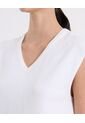 Camiseta  Para Mujer Manga Sisa Cuello V Color Blanco Marca Atmos #31090332 de Atmos