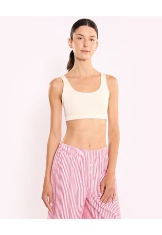 Top Para Mujer  Color Crema Marca Atmos #31220170 Atmos