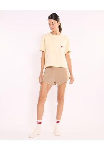 Short Para Mujer Multiusos Punto Color Mocca Marca Atmos #31190110 Atmos