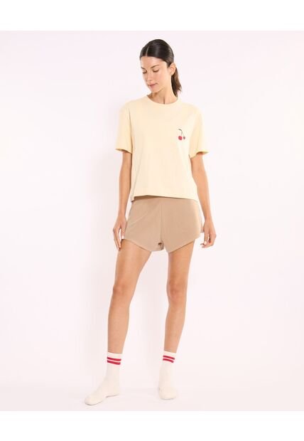 Short Para Mujer Multiusos Punto Color Mocca Marca Atmos #31190110