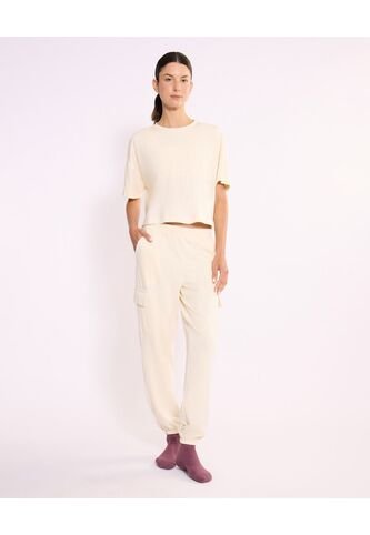 Pantalón Para Mujer Jogger Cargo Color Crema Marca Atmos #31070090 Atmos