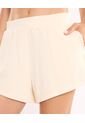 Short Para Mujer Multiusos Punto Color Crema Marca Atmos #31190109 de Atmos