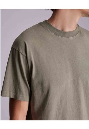 Camiseta Para Hombre Manga Corta Color Verde Oliva Marca Atmos #32090118