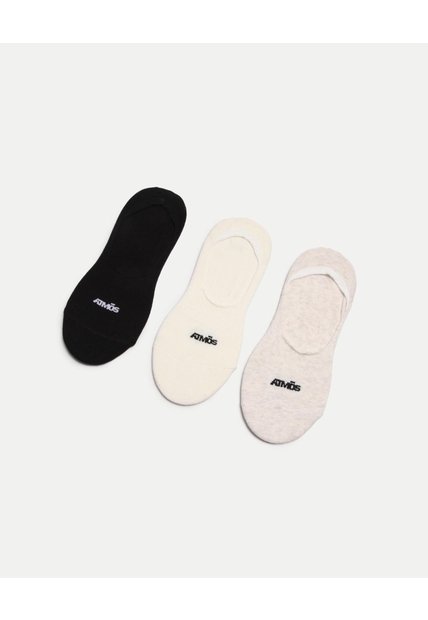 Pack X3 Medias Baleta X3 Para Mujer Crema Atmos
