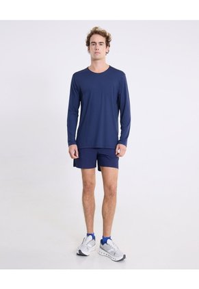 Short Training Medio Con Biker Aeroflow  Para Hombre Azul Atmos