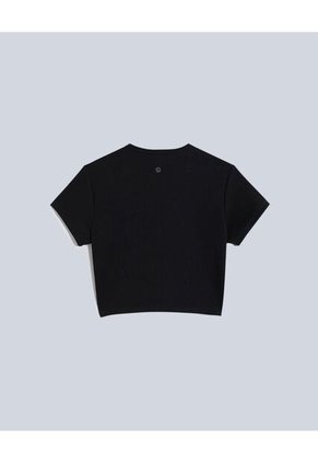 Crop Top Para Mujer Manga Corta Color Negro Marca Atmos #31090178