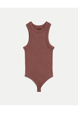 Body Para Mujer Manga Sisa Color Café Marca Atmos #31200016 Atmos