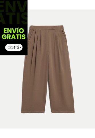 Pantalón Amplio Sartorial Alotech Para Mujer  Deportiva  Color Beige Marca Atmos Atmos