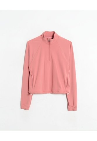 Buzo Cuello Alto Con Bolsillos Para Mujer  Deportiva  Color Rosa Marca Atmos Atmos