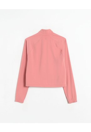 Buzo Cuello Alto Con Bolsillos Para Mujer  Deportiva  Color Rosa Marca Atmos