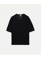 Camiseta Relaxed Fit Manga Corta Con Bolsillo  Para Hombre Negro Atmos de Atmos