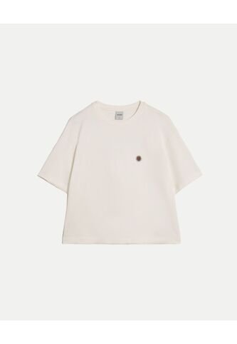 Camiseta Amplia Con Estampado  Para Mujer Blanco Atmos Atmos