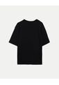 Camiseta Relaxed Fit Manga Corta Con Bolsillo  Para Hombre Negro Atmos de Atmos