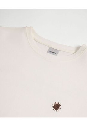 Camiseta Amplia Con Estampado  Para Mujer Blanco Atmos
