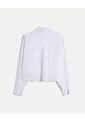 Camisa Crop Con Bolsillo Frontal  Para Mujer Blanco Atmos de Atmos