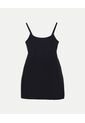 Vestido Con Abertura Posterior  Para Mujer Negro Atmos de Atmos