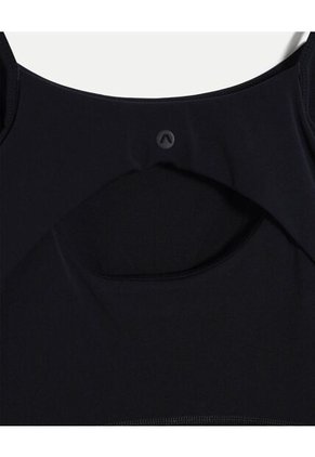 Vestido Con Abertura Posterior  Para Mujer Negro Atmos