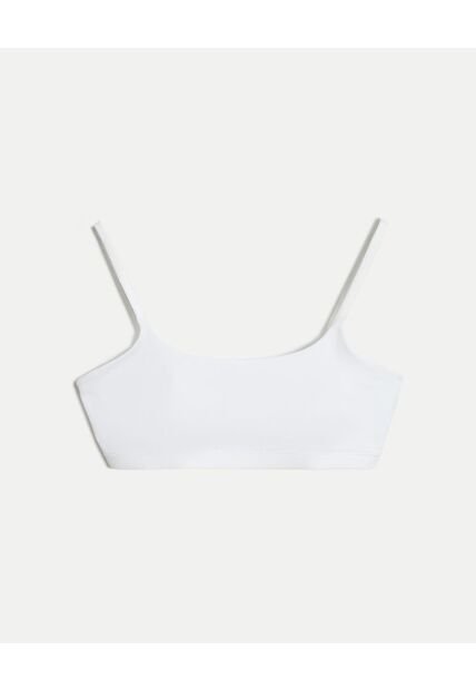 Top Básico Microfibra Ajuste Suave  Para Mujer Blanco Atmos