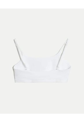 Top Básico Microfibra Ajuste Suave  Para Mujer Blanco Atmos