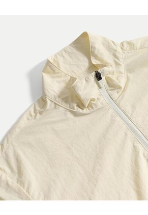 Chaqueta Rompevientos Half Zipper  Para Mujer Beige Atmos