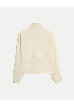 Chaqueta Rompevientos Half Zipper  Para Mujer Beige Atmos