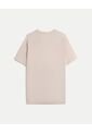 Camiseta Regular Fit Corte Angular  Para Hombre Café Atmos de Atmos