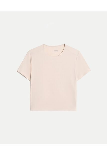 Camiseta Boxy Training Bonding  Para Mujer Café Atmos