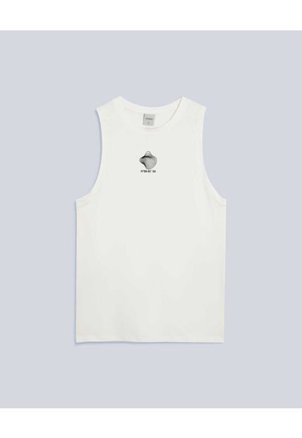 Camiseta Para Hombre Manga Sisa Cuello Redondo Color Marfil Marca Atmos #32090187