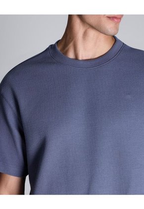 Camiseta Para Hombre Manga Corta Cuello Redondo Color Azul  Marca Atmos #32090182