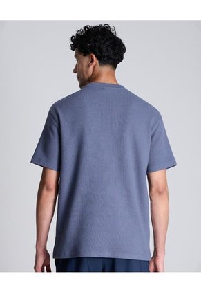 Camiseta Para Hombre Manga Corta Cuello Redondo Color Azul  Marca Atmos #32090182