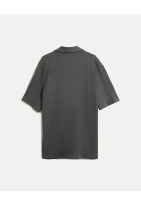 Camisa Para Hombre Sobrecamisa Manga Corta Color Gris Marca Atmos #32010002