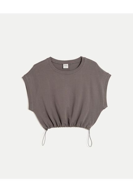Camiseta Para Mujer Manga Corta Cuello Redondo Color Gris Marca Atmos #31090217