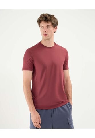 Camiseta Para Hombre Manga Corta Cuello Redondo Color Vino Marca Atmos #32090201 Atmos