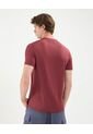 Camiseta Para Hombre Manga Corta Cuello Redondo Color Vino Marca Atmos #32090201 de Atmos