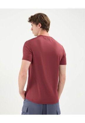 Camiseta Para Hombre Manga Corta Cuello Redondo Color Vino Marca Atmos #32090201