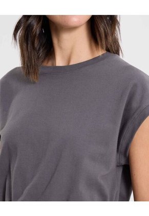 Camiseta Para Mujer Manga Corta Cuello Redondo Color Gris Marca Atmos #31090217