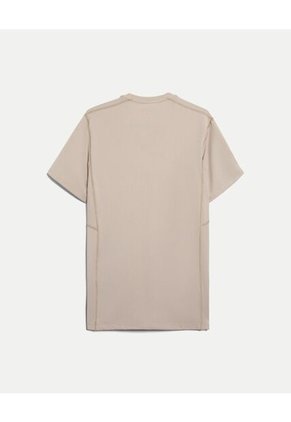 Camiseta Para Hombre Manga Corta Cuello Redondo Color Beige Marca Atmos #32090256