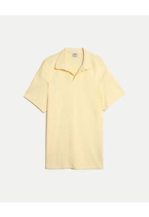 Polo Para Hombre Cuello Tejido Sin Bolsillo Color Amarillo Marca Atmos #32110011