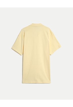 Polo Para Hombre Cuello Tejido Sin Bolsillo Color Amarillo Marca Atmos #32110011