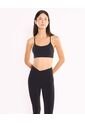 Top Con Tiras Soporte Bajo Aerius Skin  Para Mujer Negro Atmos de Atmos