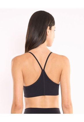 Top Con Tiras Soporte Bajo Aerius Skin  Para Mujer Negro Atmos