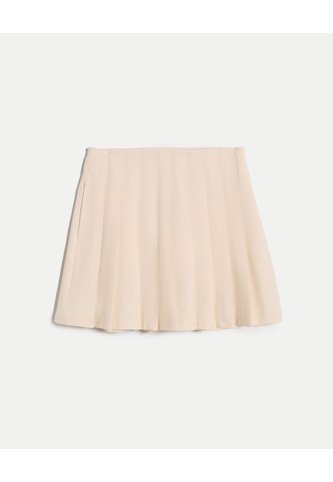 Falda Tableada Silueta Fluida Para Mujer  Deportiva  Color Beige Marca Atmos Atmos