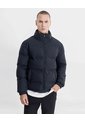 Chaqueta Acolchada Pu Cuello Alto  Para Hombre Negro Atmos de Atmos